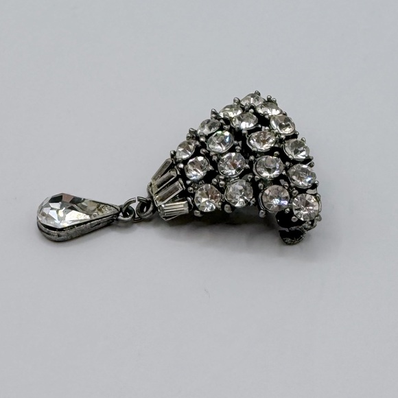VINTAGE Crystal Dangle Brooch - Picture 7 of 10